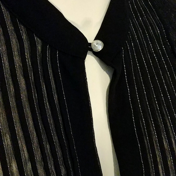 River Island UK Keyhole Tie Waist Blouse Goth Girl - Picture 4 of 7